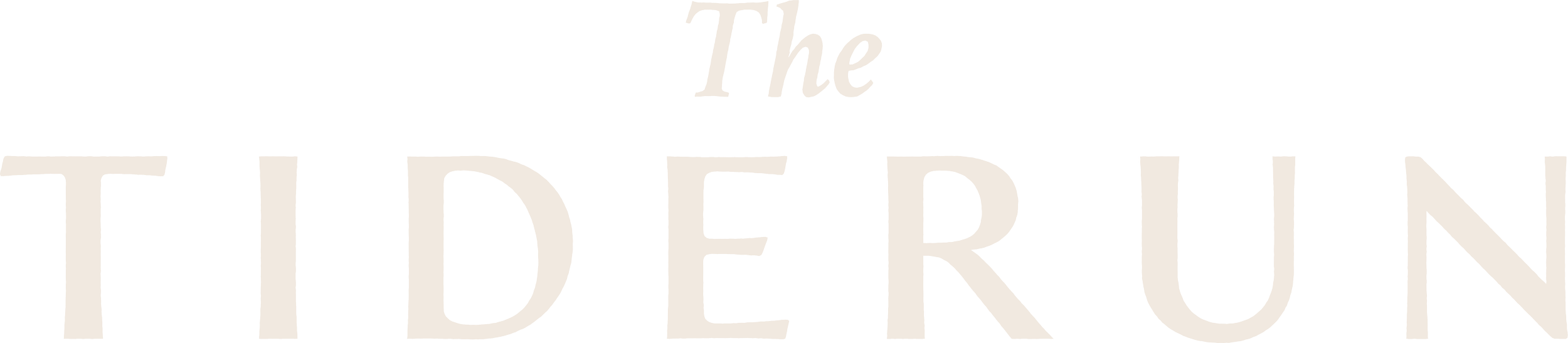 Text graphic reading 'The TIDERS' in large light-colored letters with smaller stylized 'The' above.