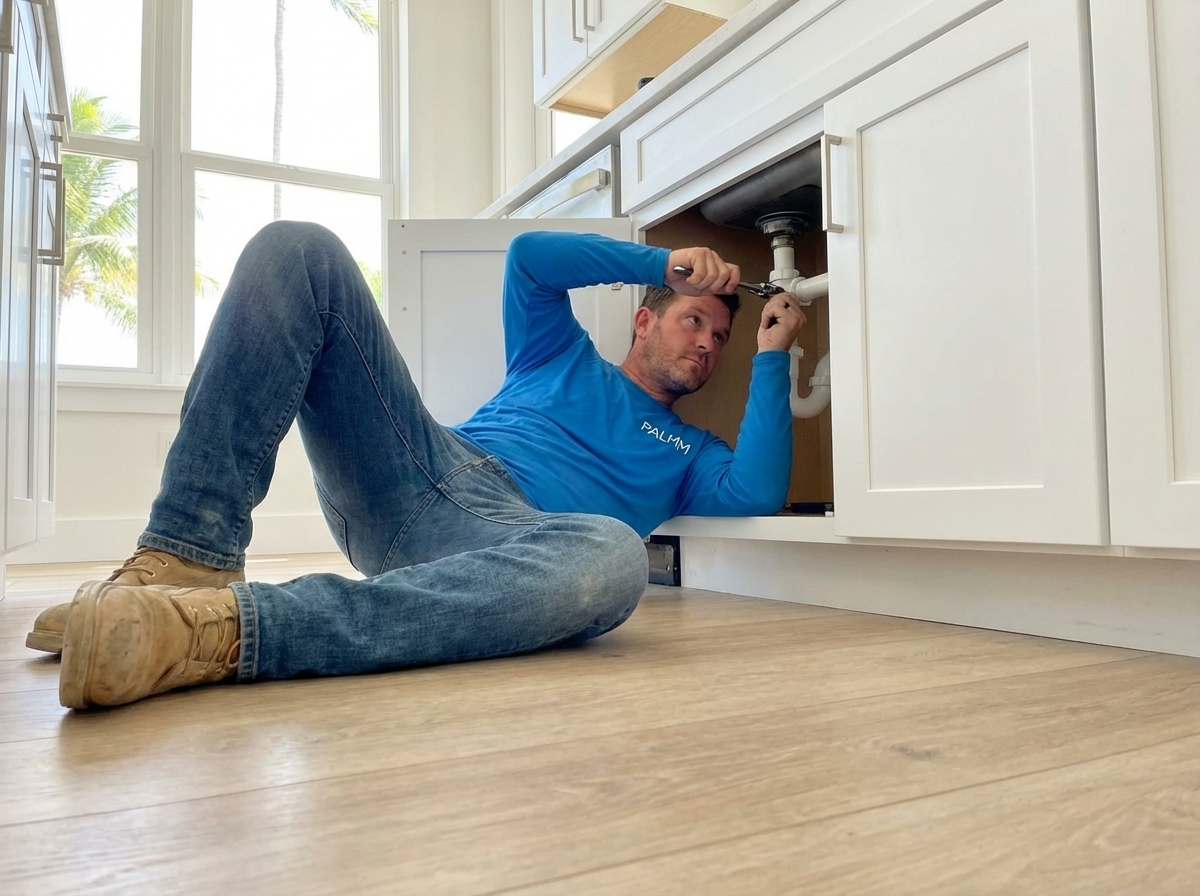 Florida Keys handyman plumbing repair under the bathroom or kitchen sink