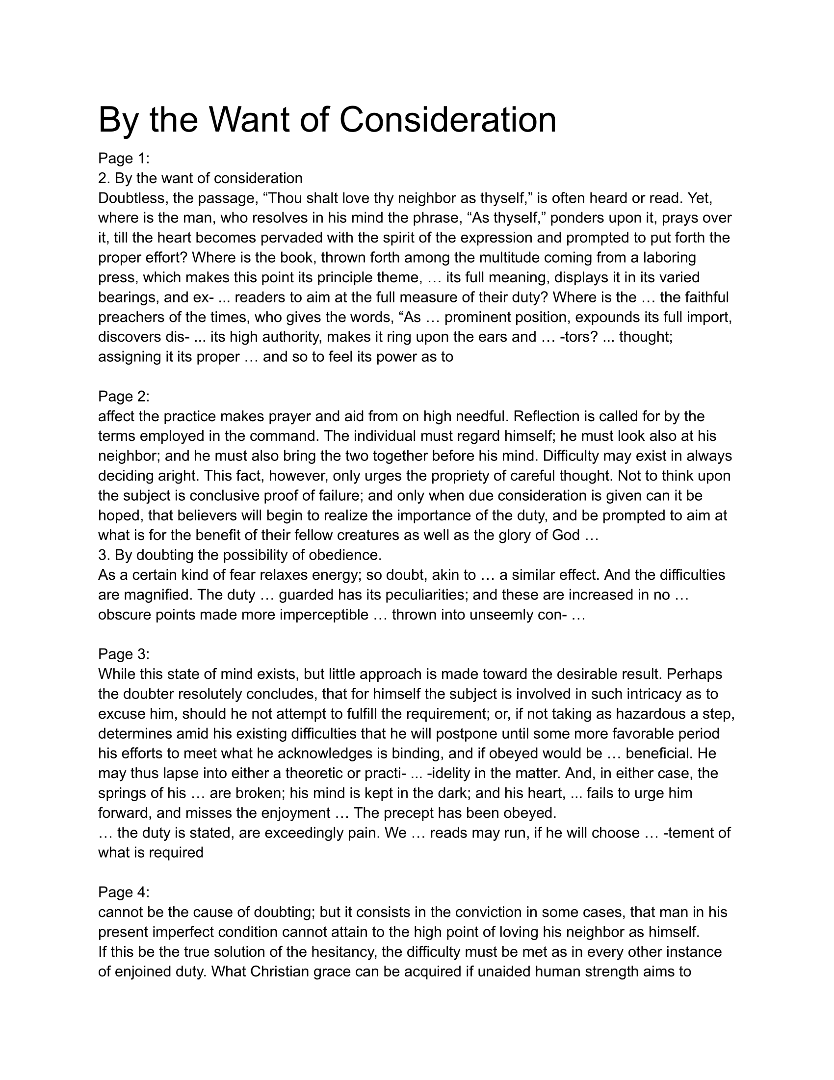 An excerpt from one of Reverend Mack's discourses