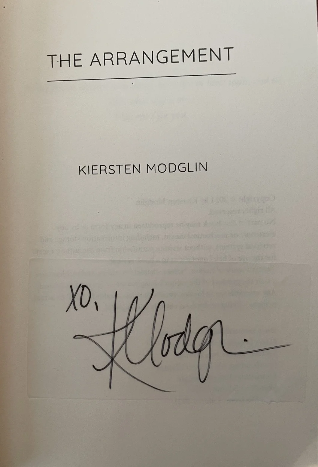 Signed Bookplate
