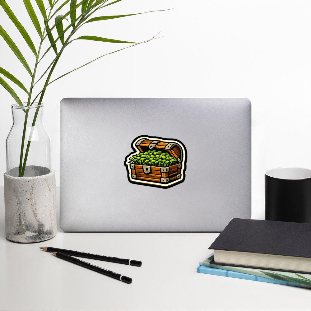 Treasure Chest of Greens Sticker