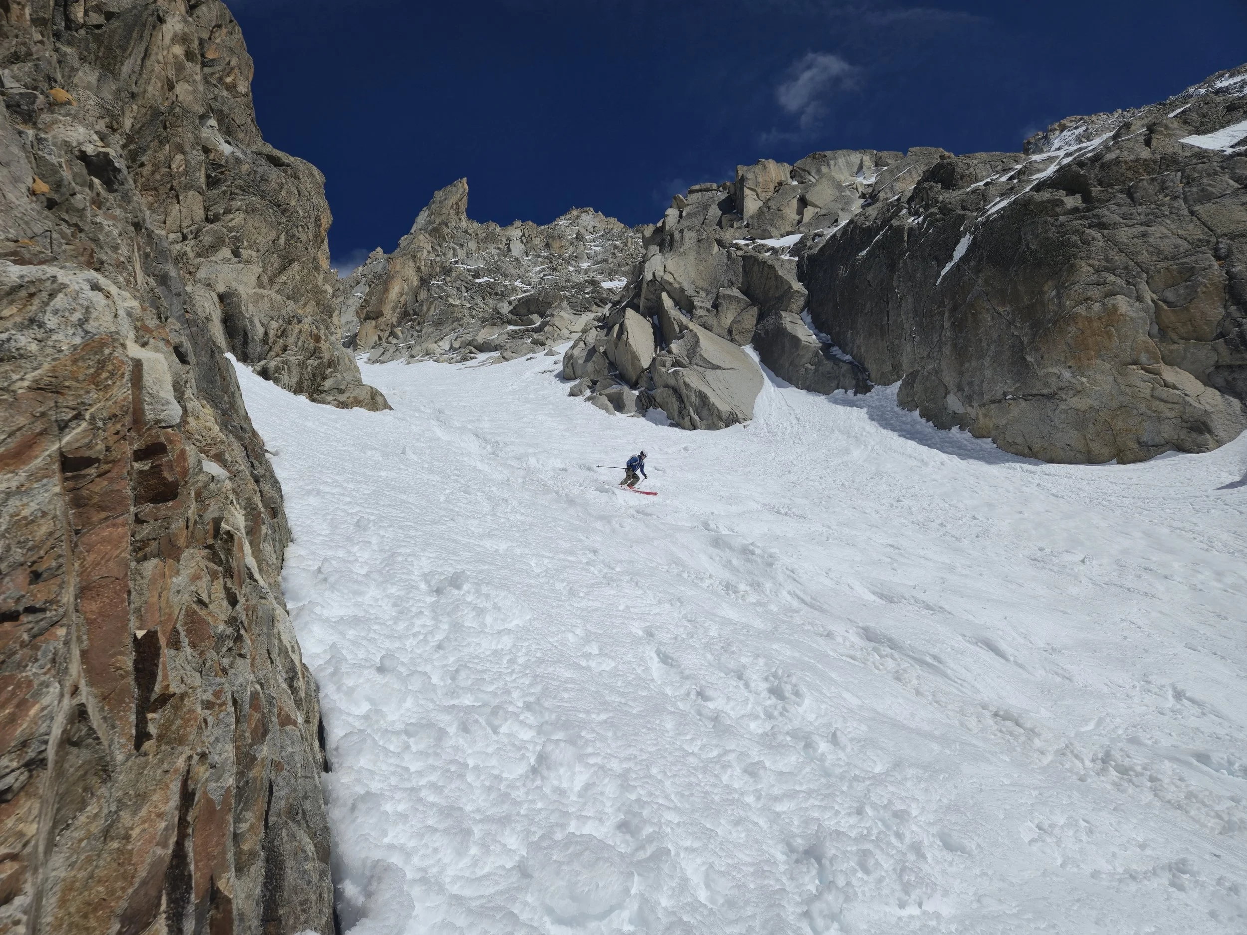 Backcountry ski guide on Mount Washington in the Presidential Range