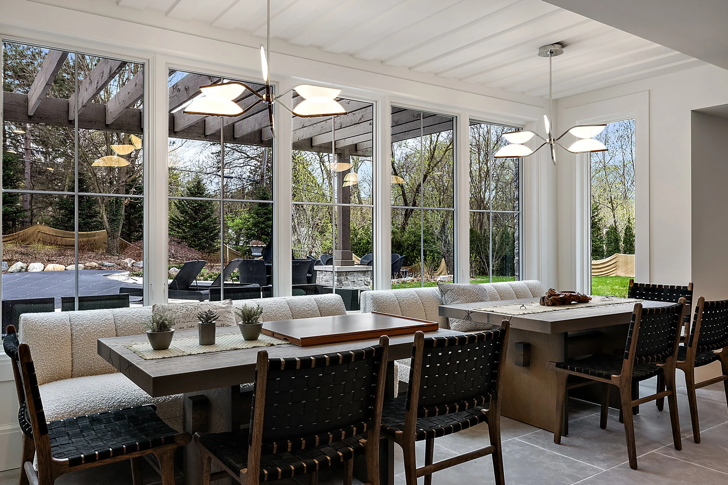 Open Concept Great Room in Luxury Custom Home – Michigan