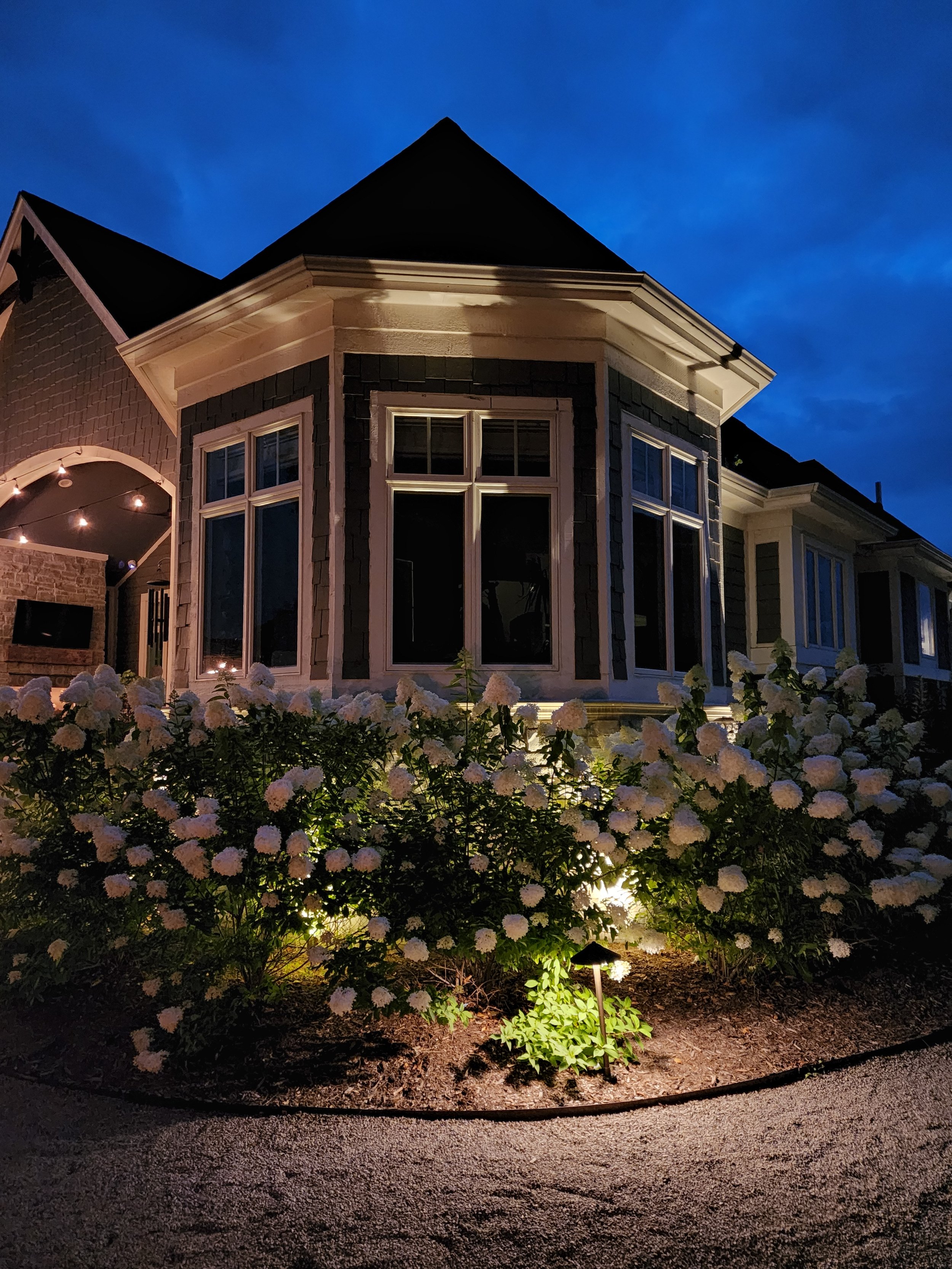 Custom Home Front Yard Landscaping Design – Haus Custom Homes Michigan