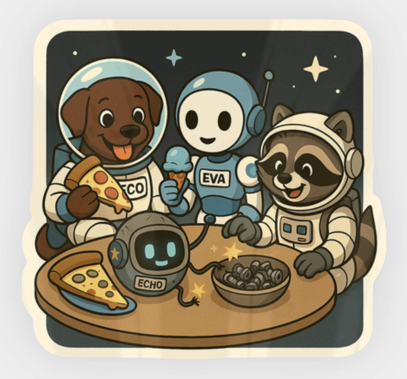 Crew Family Meal Sticker