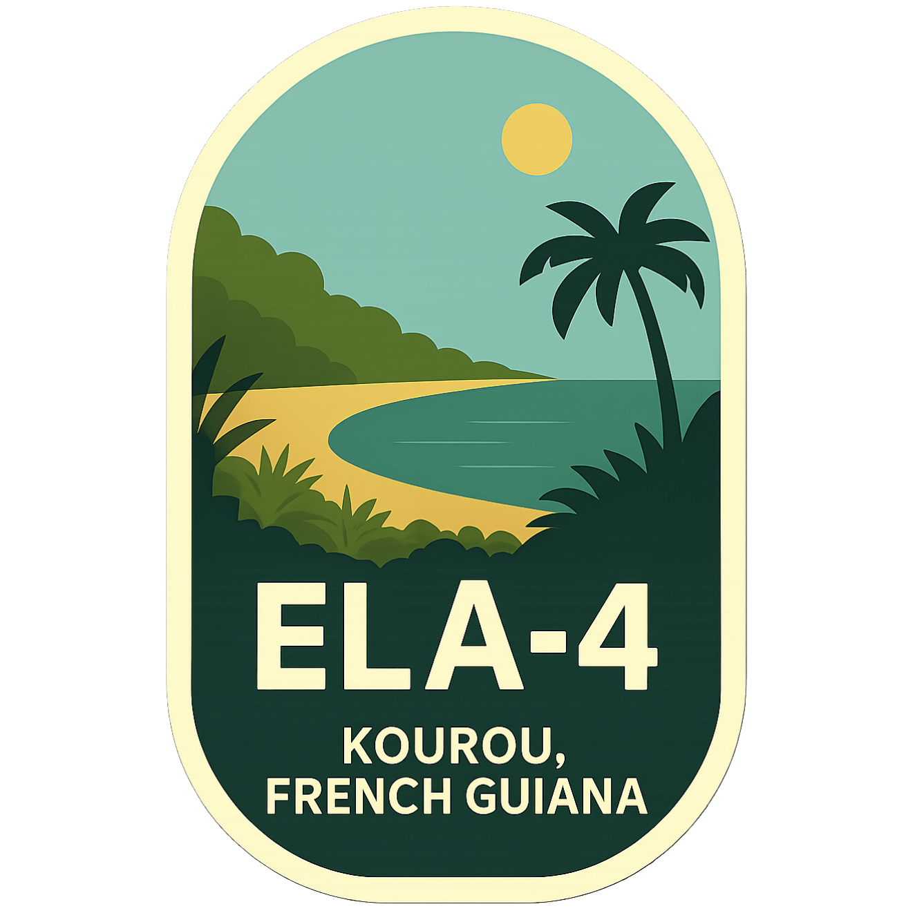 Kourou, French Guiana - ELA-4 Sticker