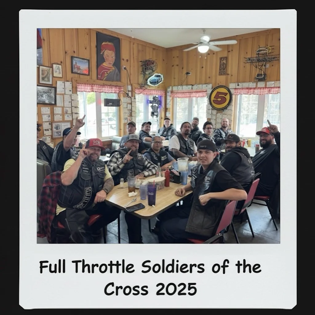 Nothing beats a good meal and great company! A huge shout-out to the Full Throttle Soldiers of the Cross for stopping by Hamburger Ranch &amp; BBQ. Safe rides! Thanks for the visit&mdash;hope to see you on the road again soon. 🏍️🍔
