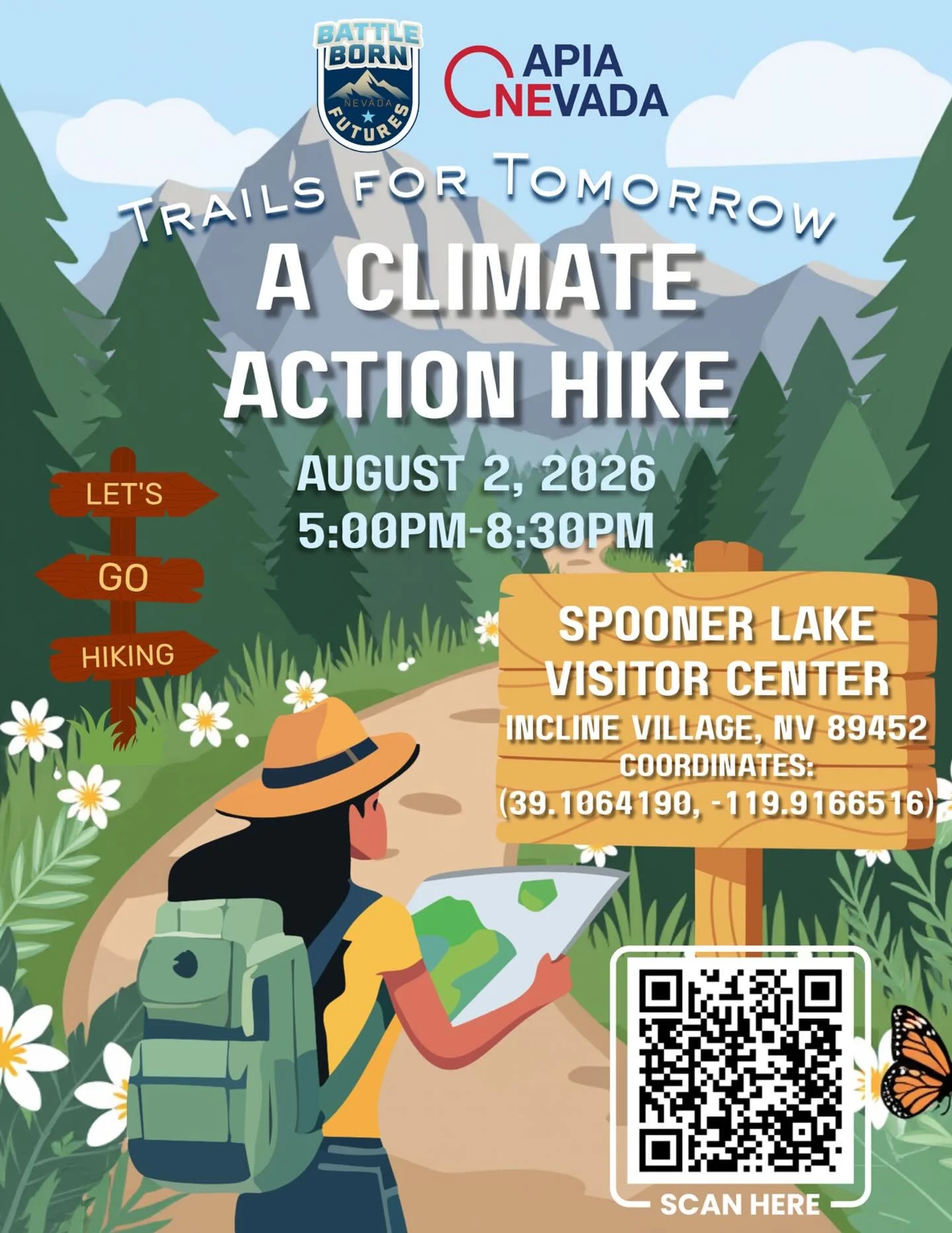 🌲 Lace up your hiking boots and join us for Trails for Tomorrow, a community climate action hike! 💚

Spend the evening exploring one of Nevada&rsquo;s most beautiful trails while connecting with other young people who care about protecting our envi