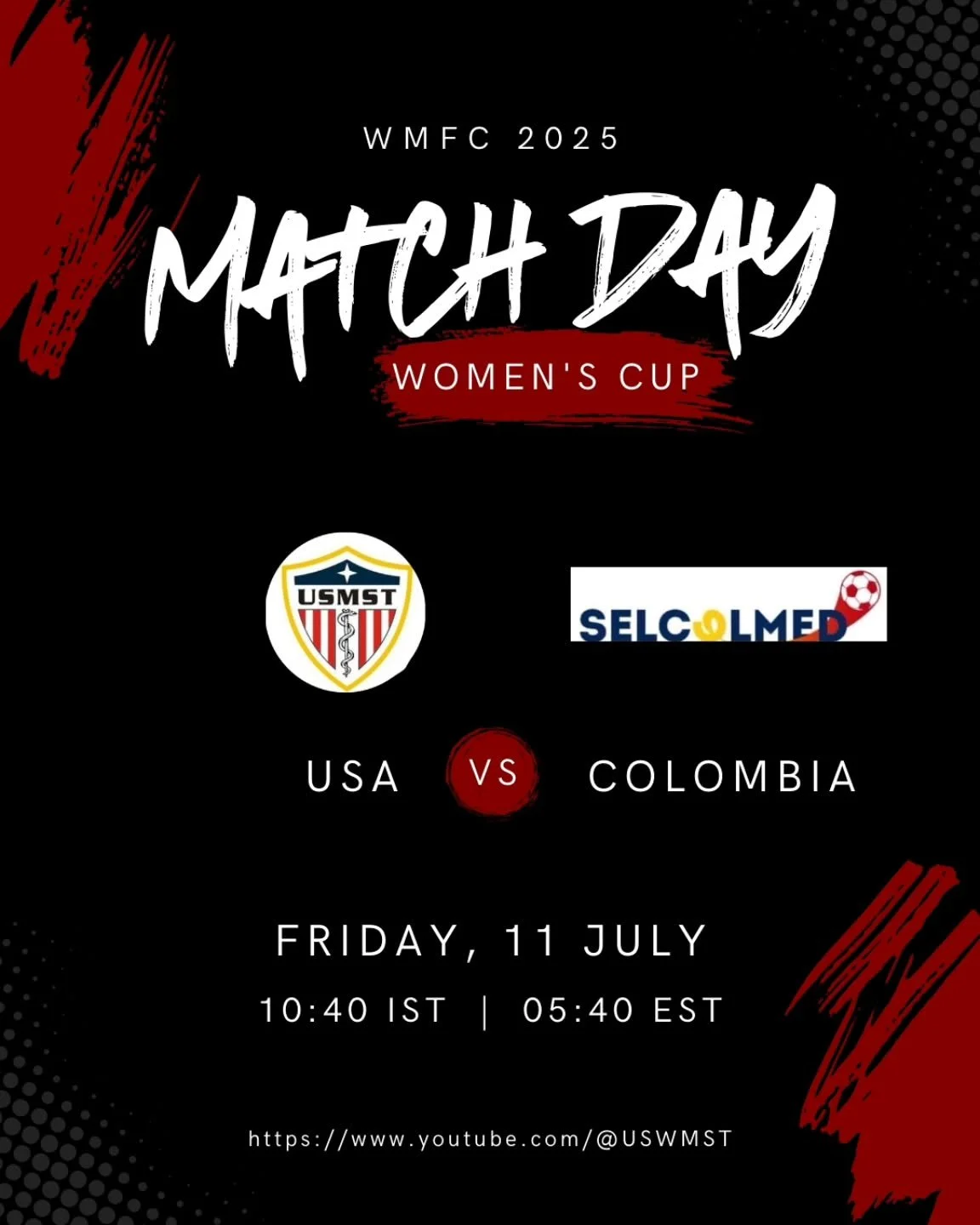 Back on the field against Colombia today in the Consolation Rounds!

Time to put some learned lessons to work as we look towards Costa Rica next year!

https://www.YouTube.com/@uswmst