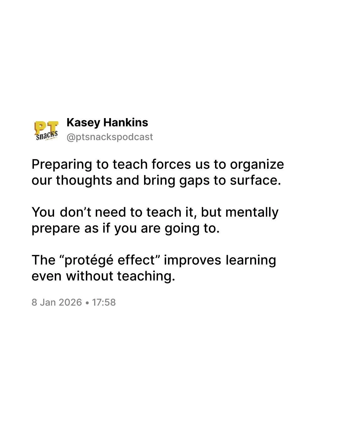 Frustrated with a lack of retention when you're trying to apply what you've learned in a hectic clinic? 

Active learning techniques will actually help you retain more information in less time. 

Recall what you know/have learned, review, then apply 