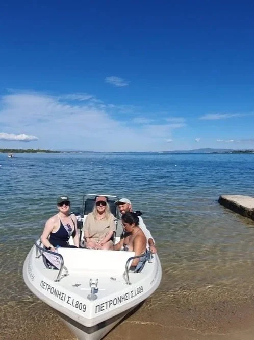 Four writers prepare to visit the stunning Diaporos island on an Ink and Salt creative writing retreat 