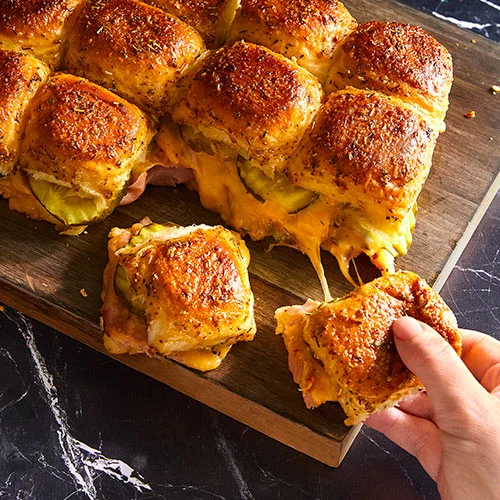Hot Ham n Cheese Sliders