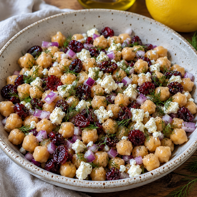 Chickpea, Feta, &amp; Cranberry Salad