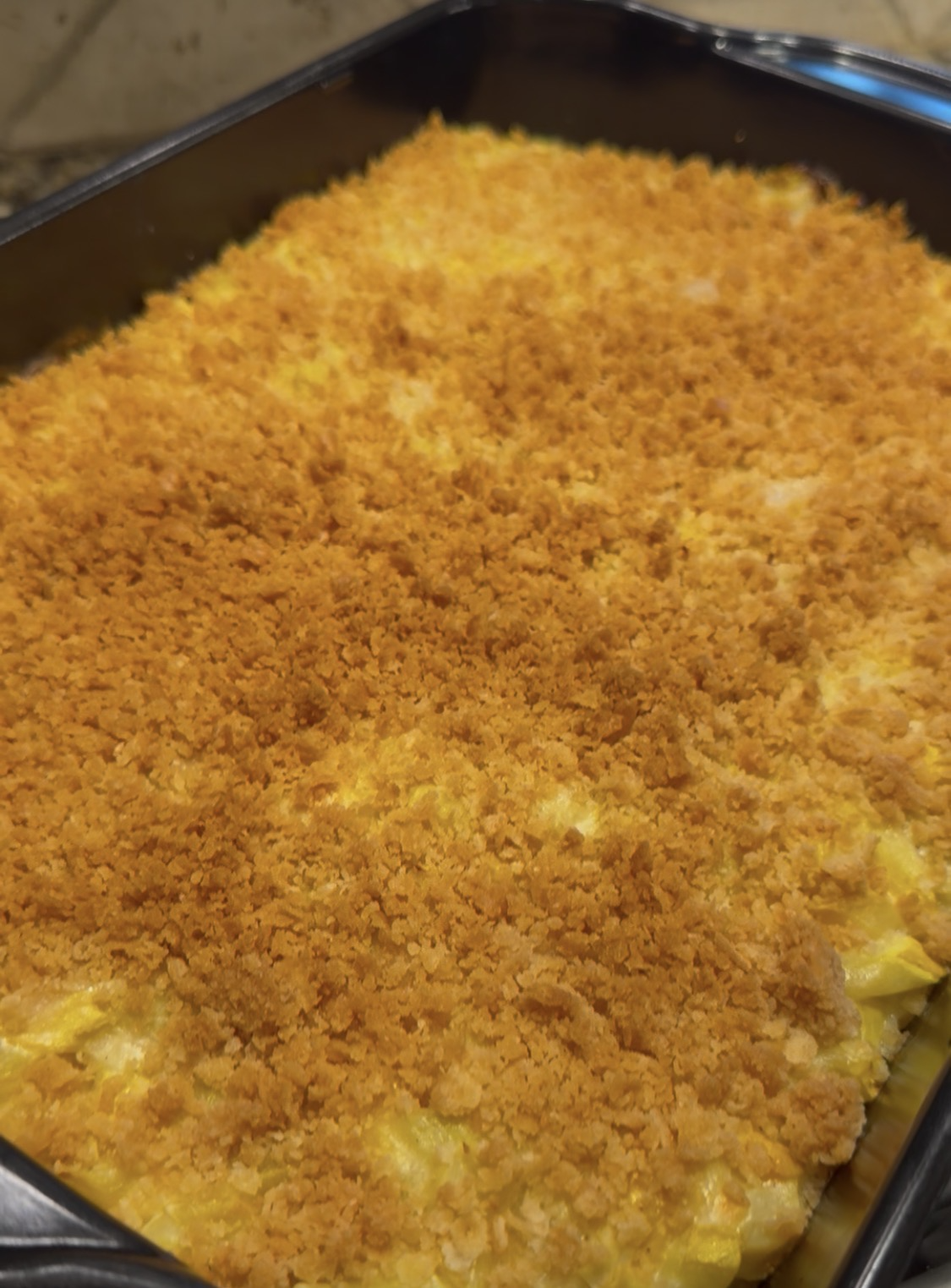 Cheesy Summer Squash Crunch Casserole