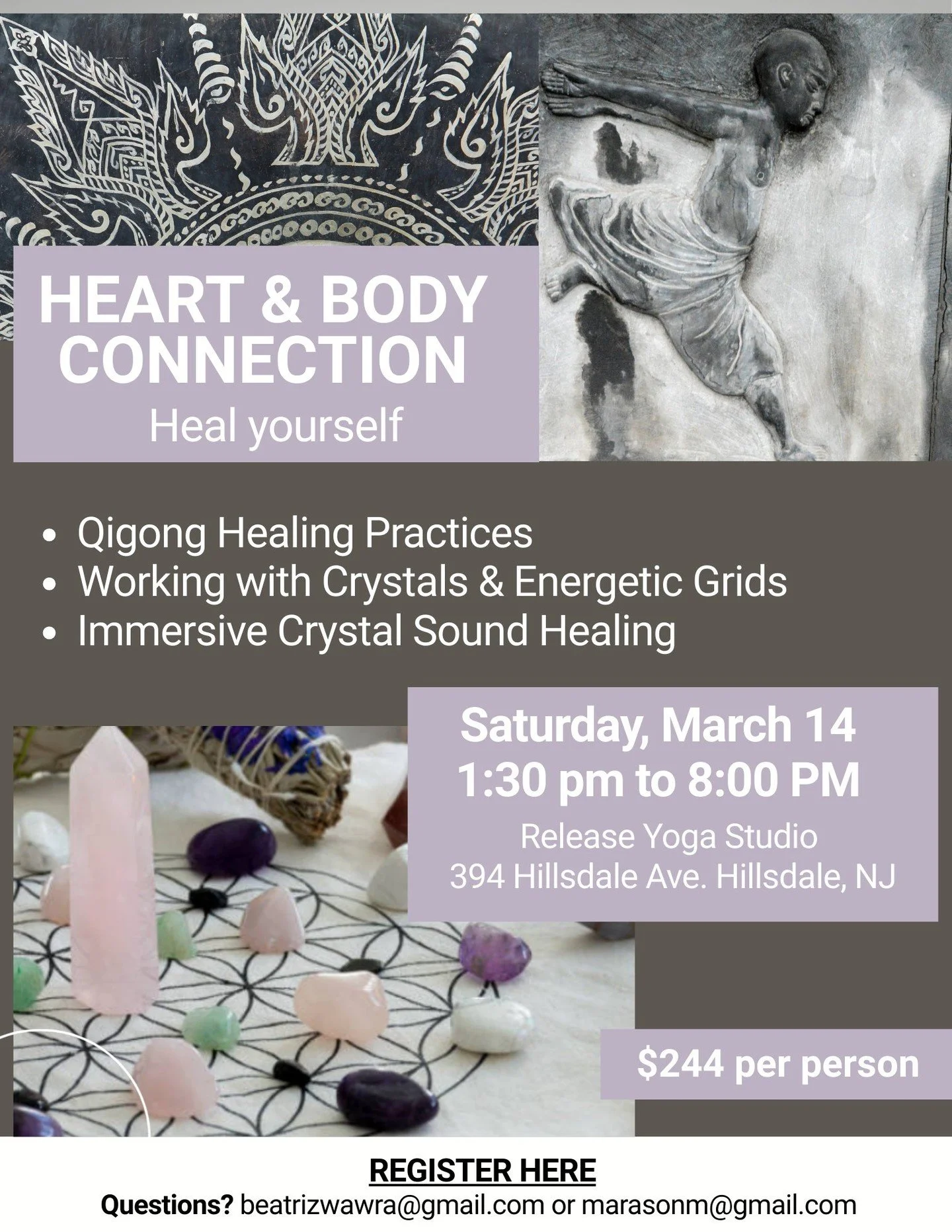 To register, go to www.maratashvibrations.com or email marasonm@gmail.com