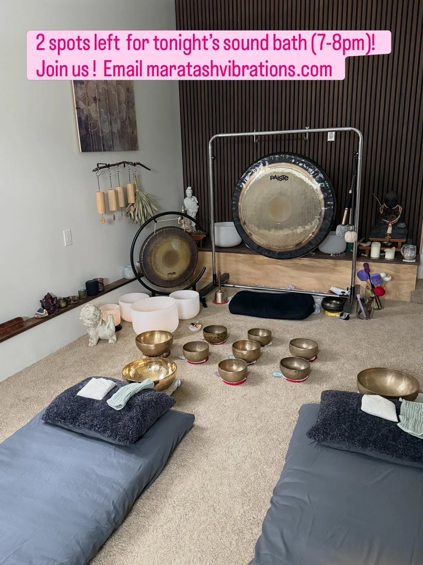Prepping for tonight&rsquo;s sound bath at Maratash Vibrations in Oradell NJ. There are two spots left!  Email me if you want your join us - Maratash vibrations@gmail.com. 💗