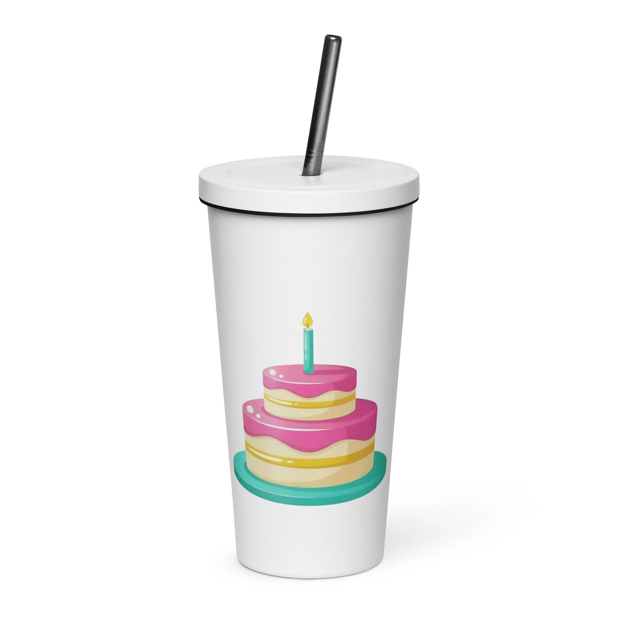 Strawberry Lemonade Insulated Tumbler (20 oz) with Straw