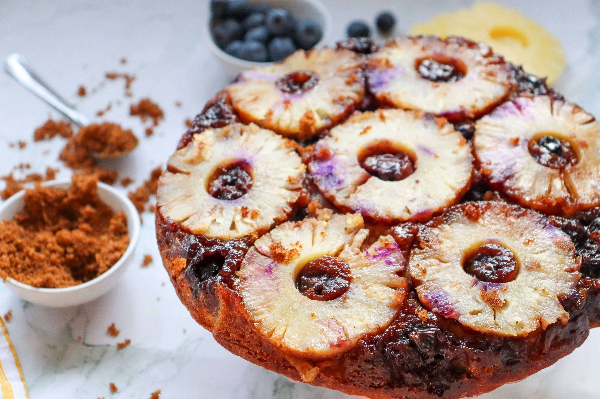 Pineapple Upside-Down Cake With Blueberries Recipe