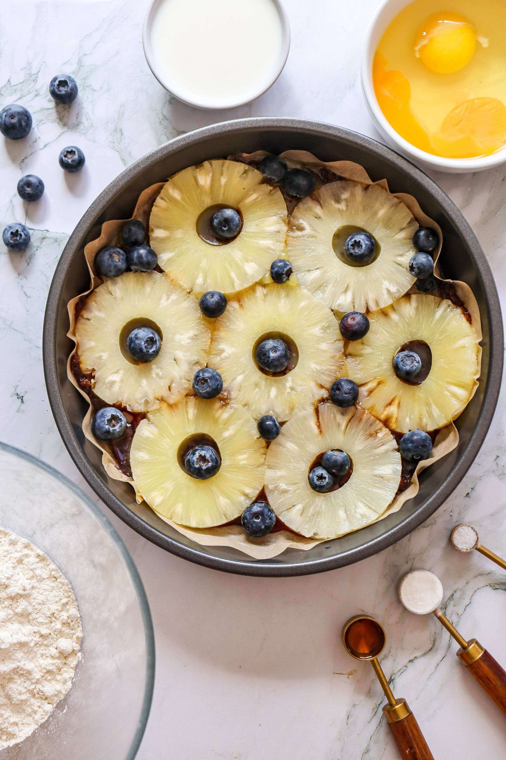 3 - In-Process - Pineapple Upside-Down Cake with Blueberries.jpg