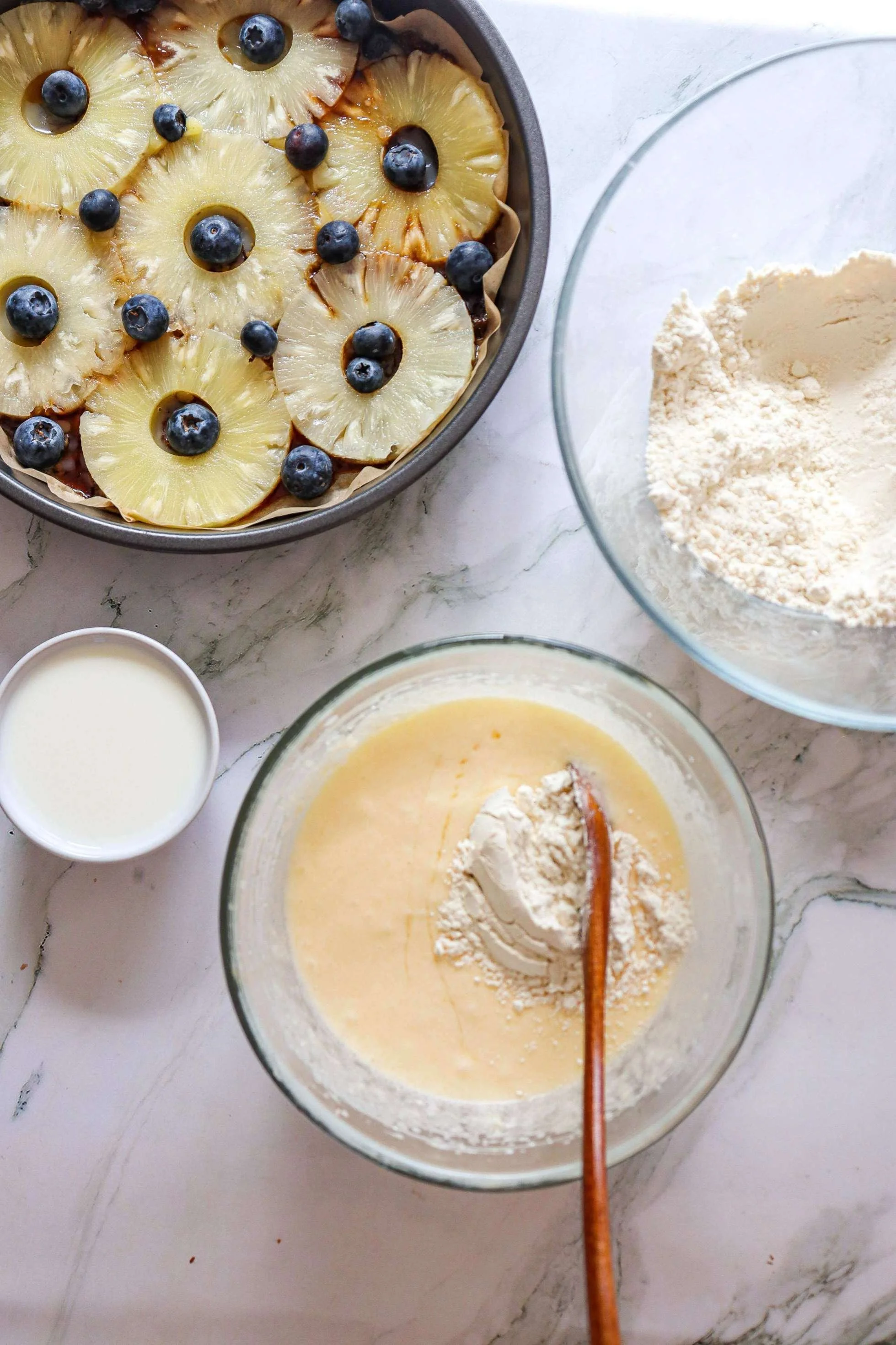 5 - In-Process - Pineapple Upside-Down Cake with Blueberries.jpg