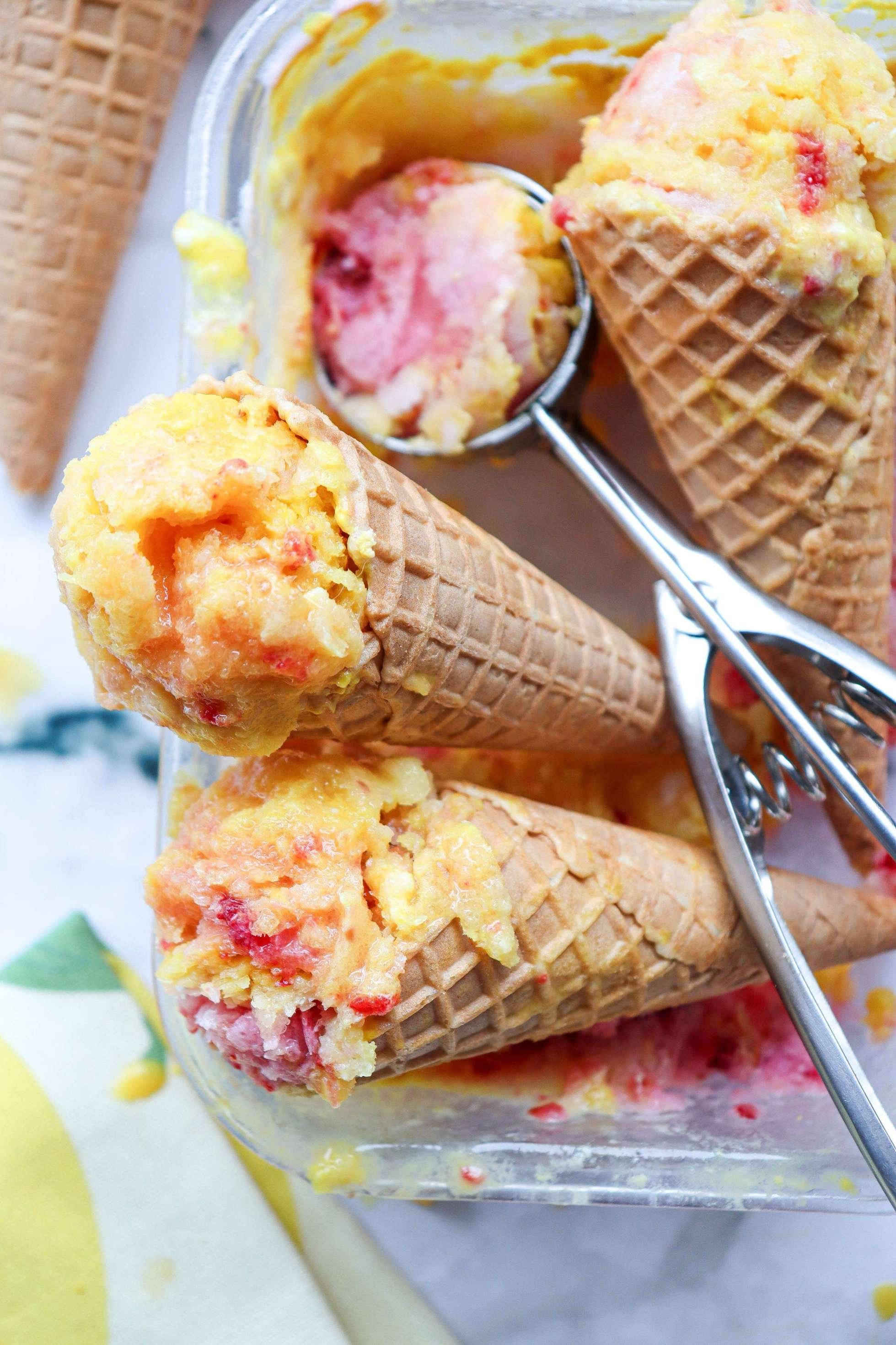 7 - In-process - No-Churn Rainbow Sherbert (Orange, Lime, Raspberries).jpg