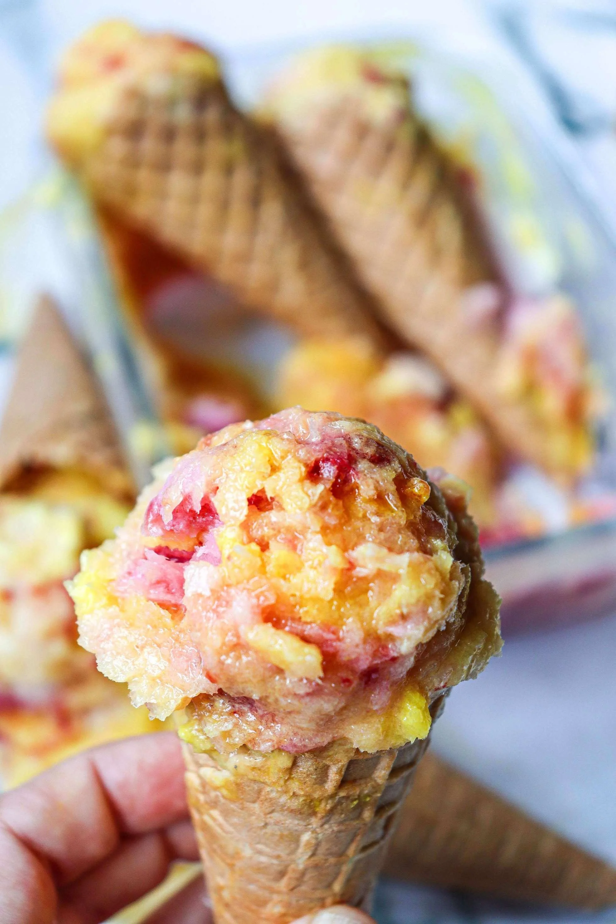 8 - In-process - No-Churn Rainbow Sherbert (Orange, Lime, Raspberries).jpg
