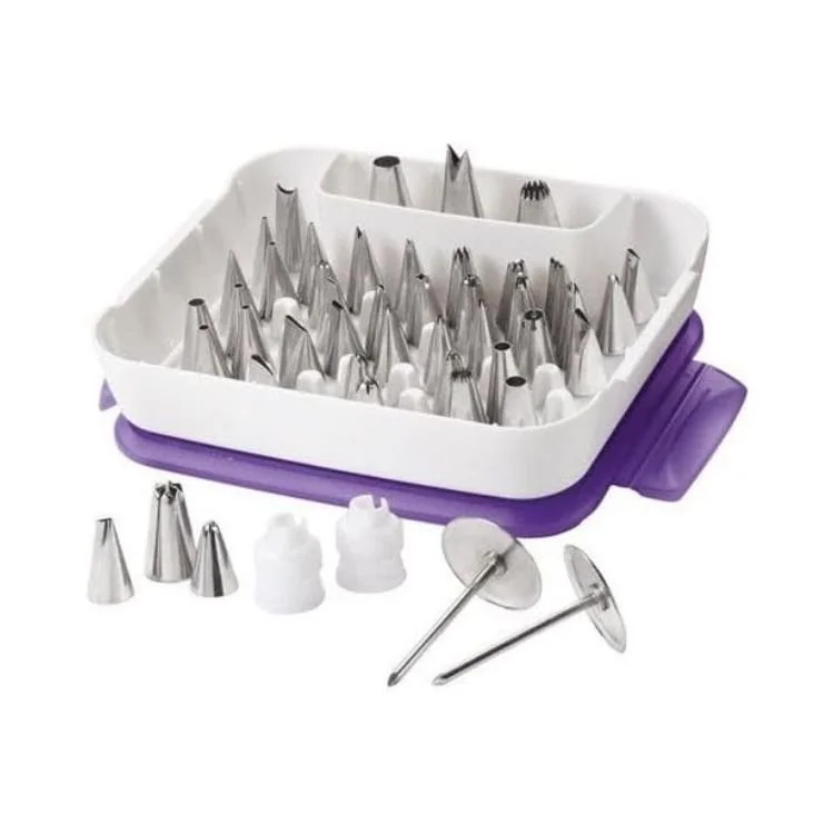 Wilton Master Cake Decorating Piping Tips Set, 55-Piece with Case