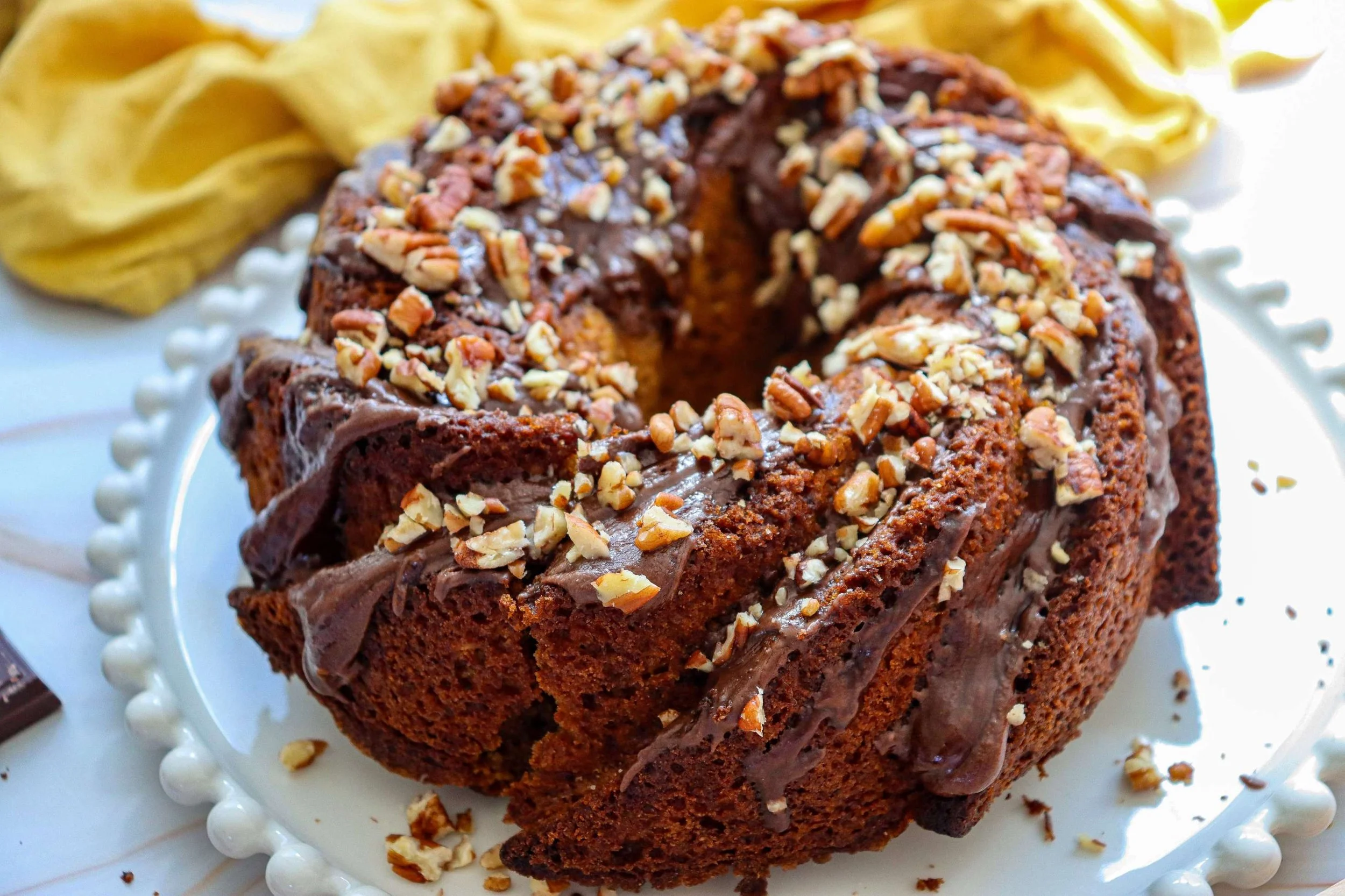 Chocolatey-Cinnamon Pumpkin Bundt Cake