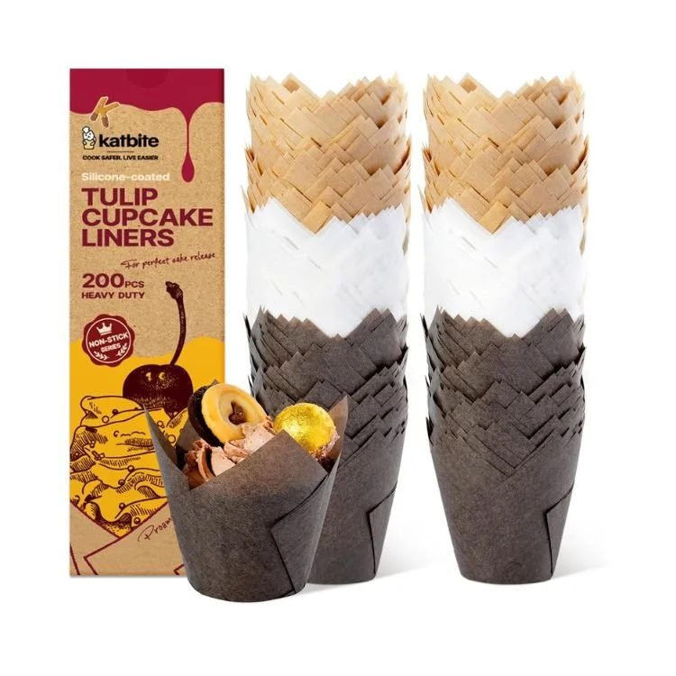 Katbite Tulip Cupcake Liners
