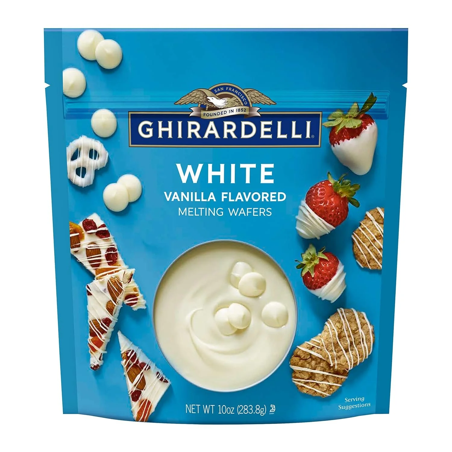 GHIRARDELLI White Vanilla Flavored Melting Wafers
