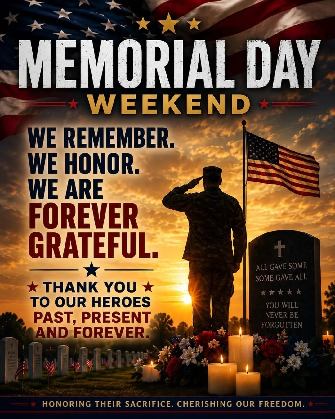 Thank you to all who have served and made the ultimate sacrifice