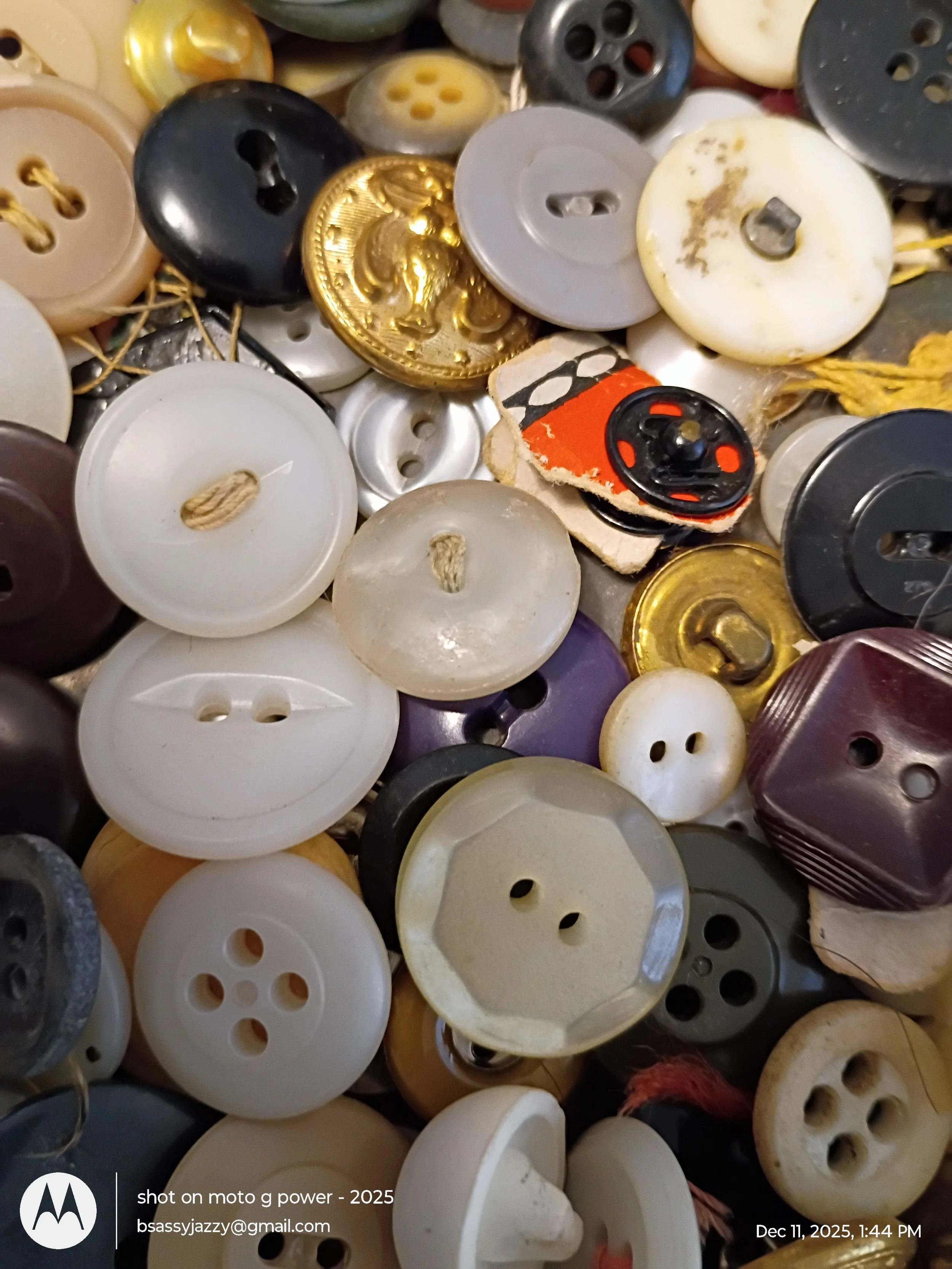 Heart Tin Full of Buttons