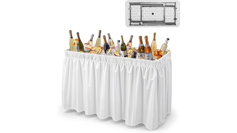 4' - Fill n' Chill Table - White Skirting