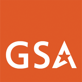 GSA logo on an orange background