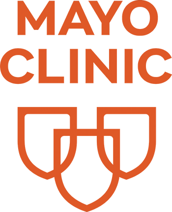 Mayo Clinic logo with stylized U-shaped design below the text.