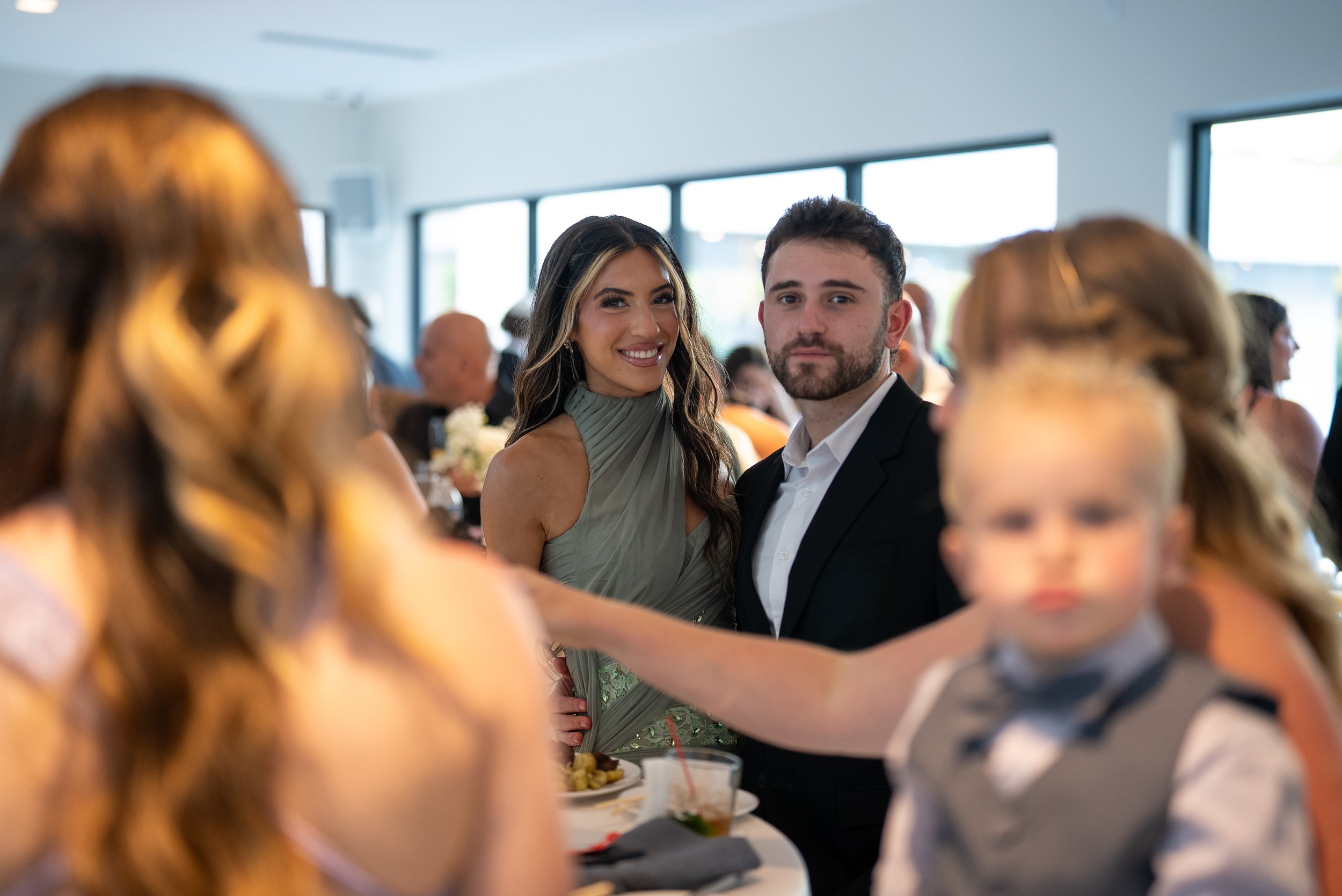 Guests enjoying cocktail hour at The Glass Venue in Miami
