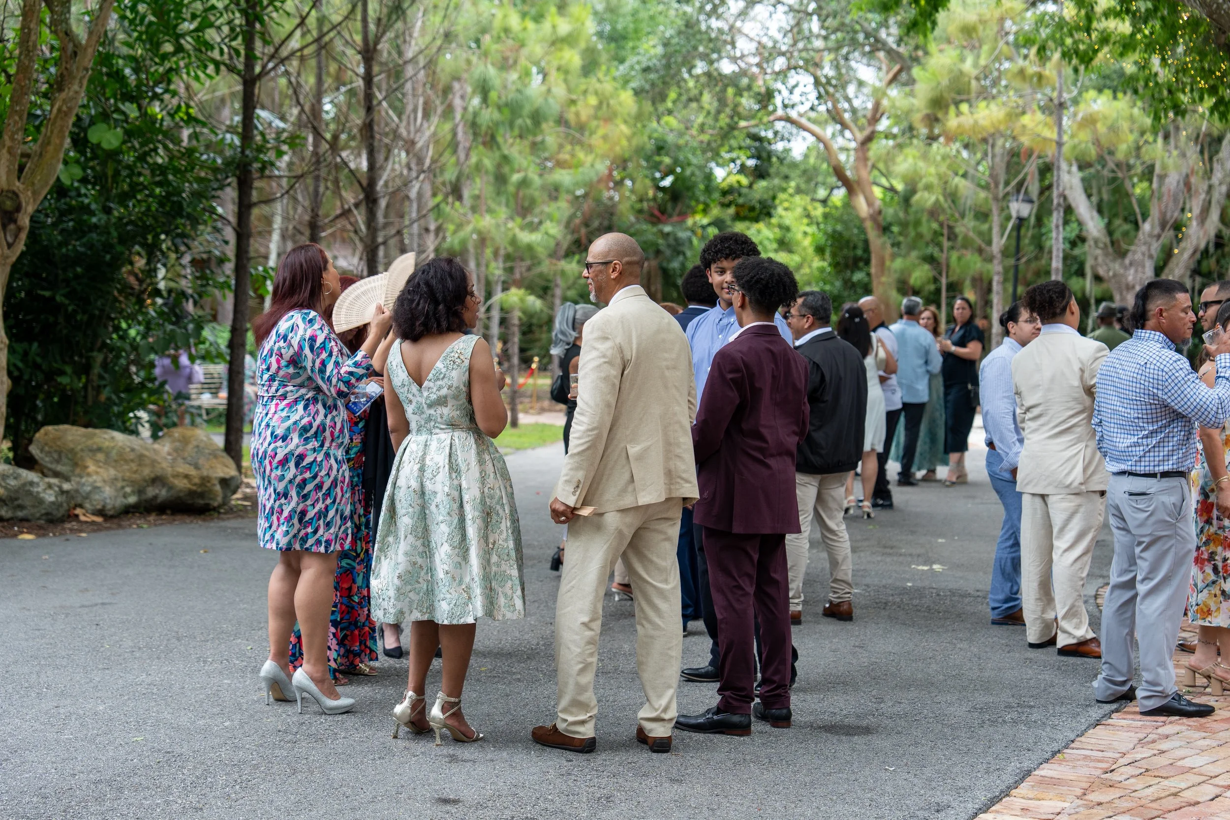 Guests enjoying cocktail hour at The Barn 305 in Miami