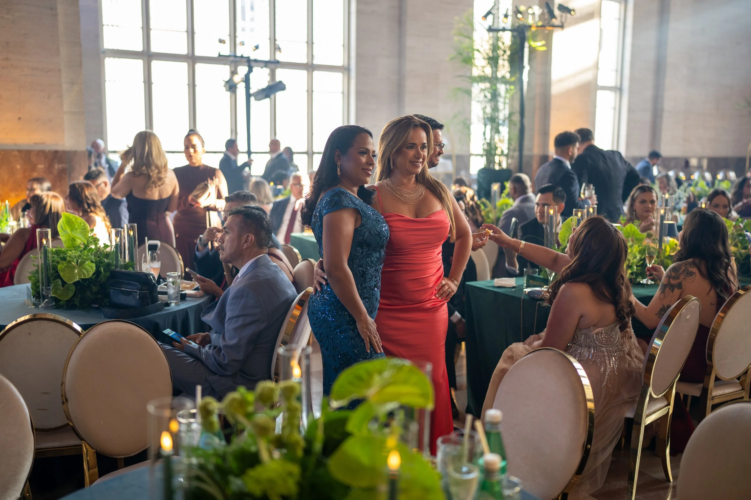 Elegant corporate event atmosphere with live violin music in Miami