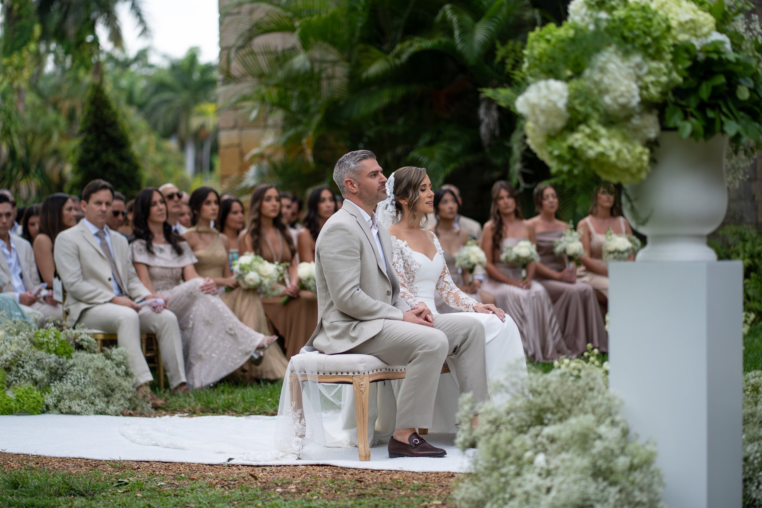 Elegant wedding ceremony moments at The Ancient Spanish Monastery