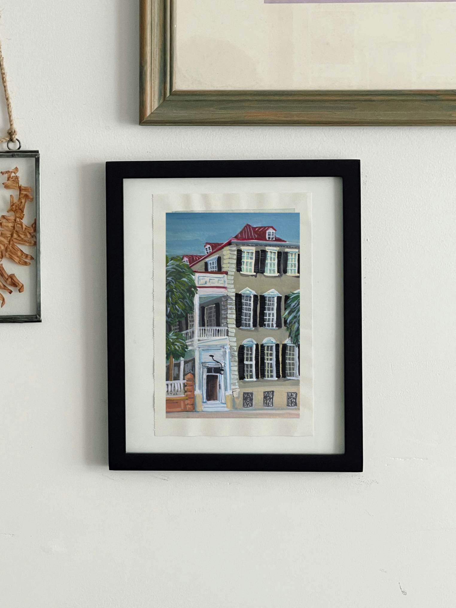 Charleston Single House (69 Meeting) in Gouache - 5x7