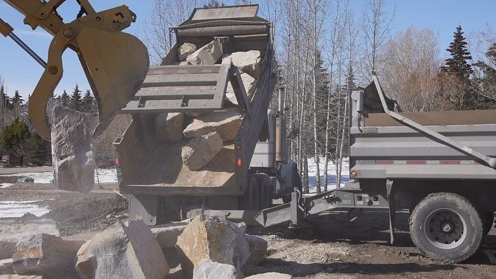 Almost time to through some boulders around 🤹🏽&zwj;♂️ - Who is getting excited for the 2025 season? 
.
.
&bull; Booking 2025 #CookItUp
.
.
#yyc #yyclandscaping #yyclandscape #yycnow #calgary #calgarybuzz #calgarylandscapers #construction #cat #exca