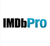 IMDbPro logo with black and blue text on a white background