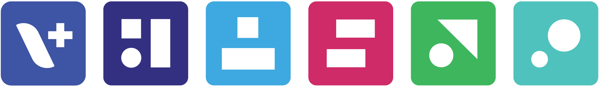 The Vizlib logo and suite of product icons