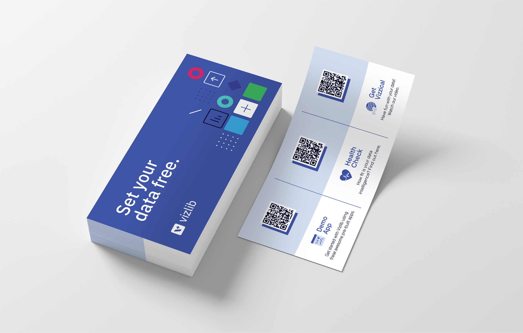 A double sided Vizlib flyer created for QlikWorld 2023