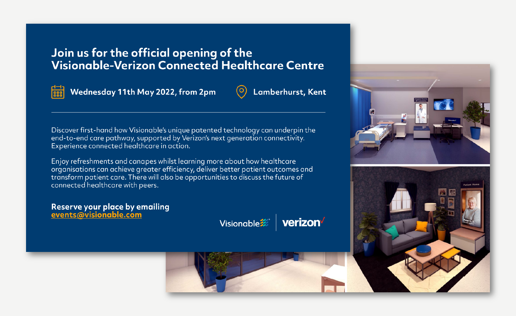 Flat lay mockup of a CHC invitation