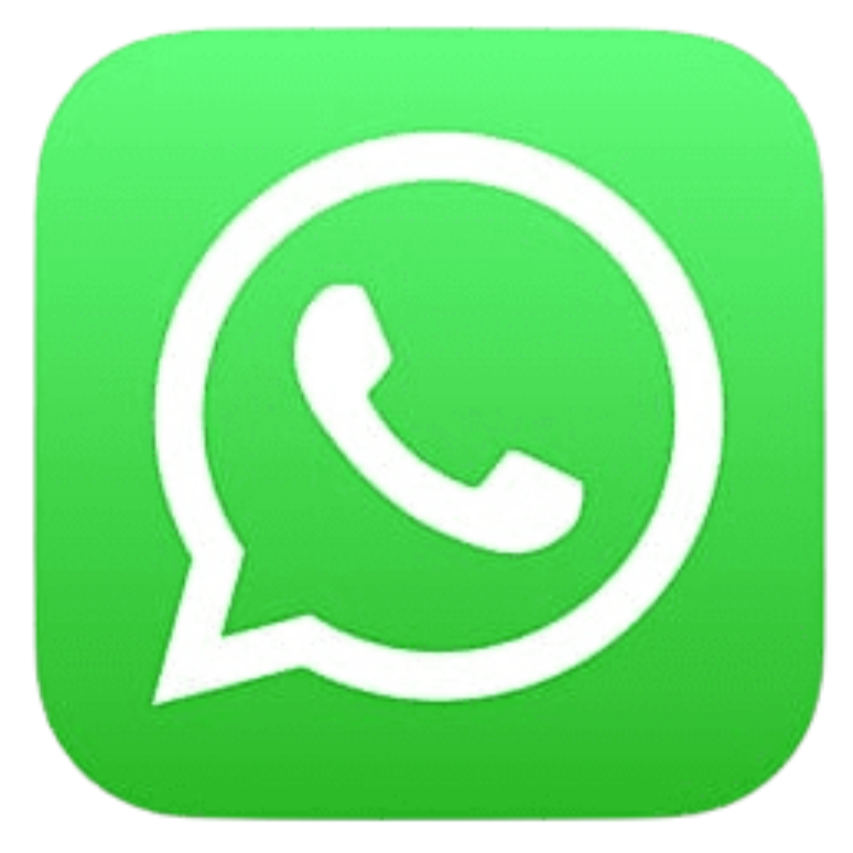 Green WhatsApp logo with white speech bubble and telephone icon inside.