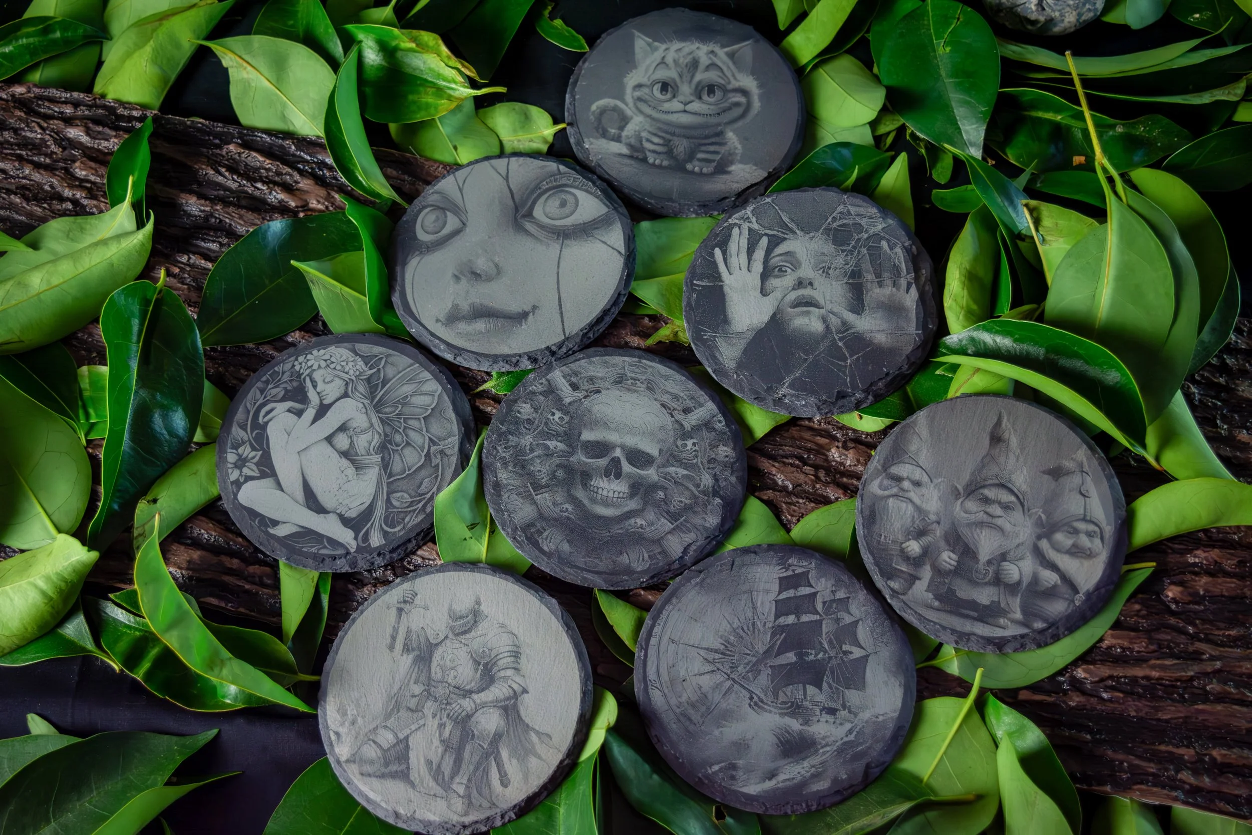 Decorative Slate Coasters