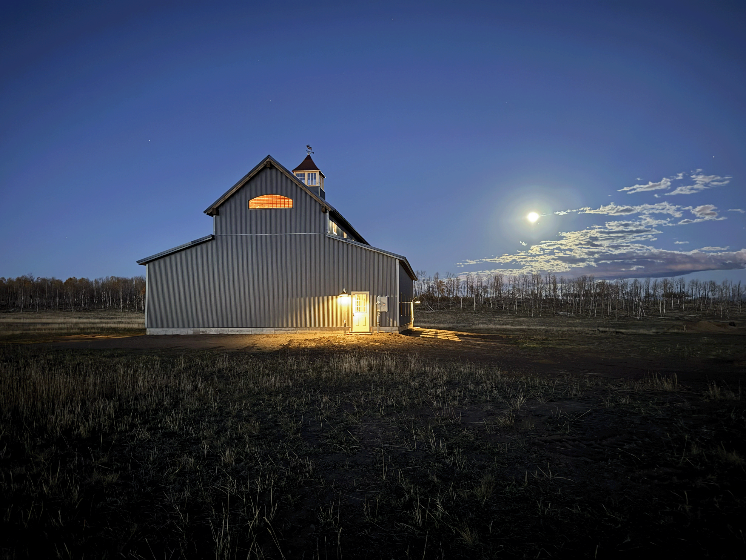 Backside of a custom built barn