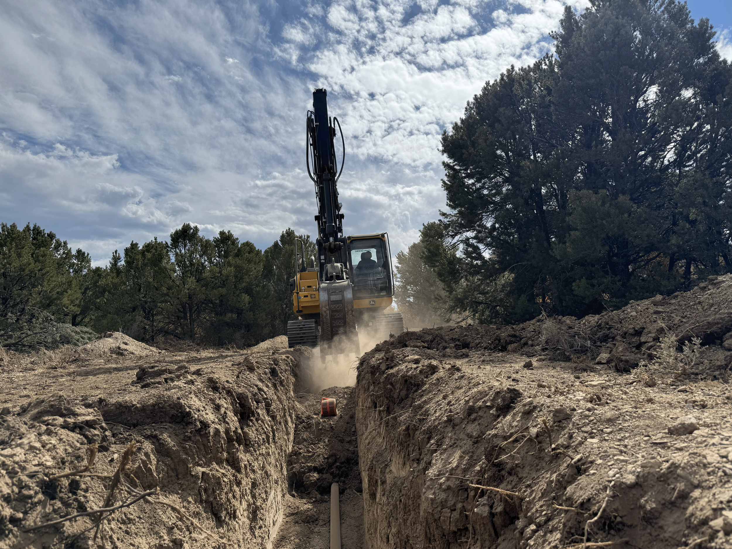 Utility trench in Western Colorado