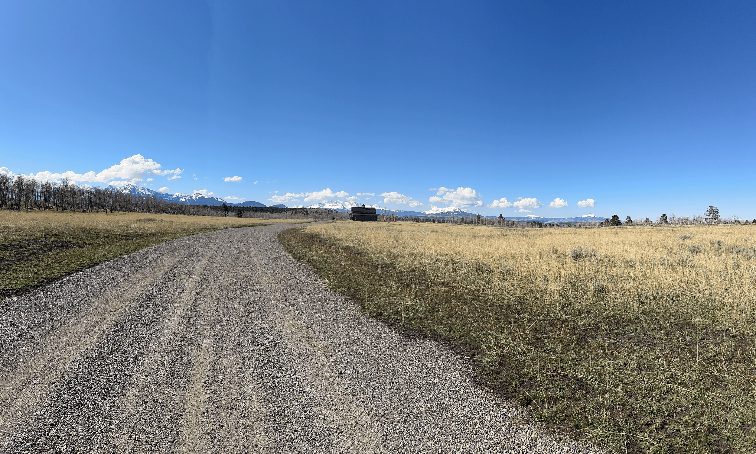 Gravel access road built in San Miguel County.